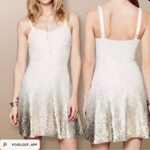 Free People | Lace Ombré Metallic A-Line Dress